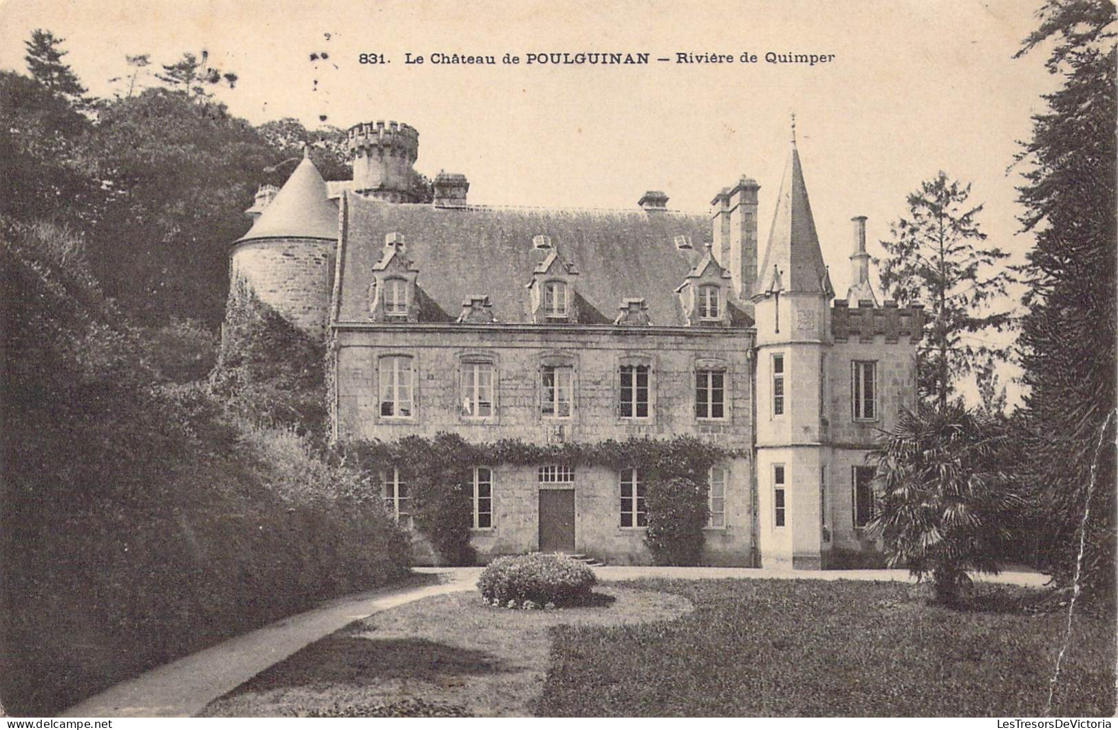 FRANCE - 29 - Quimper - Le Château De Poulguinan - Rivière De Quimper - Carte Postale Ancienne - Quimper