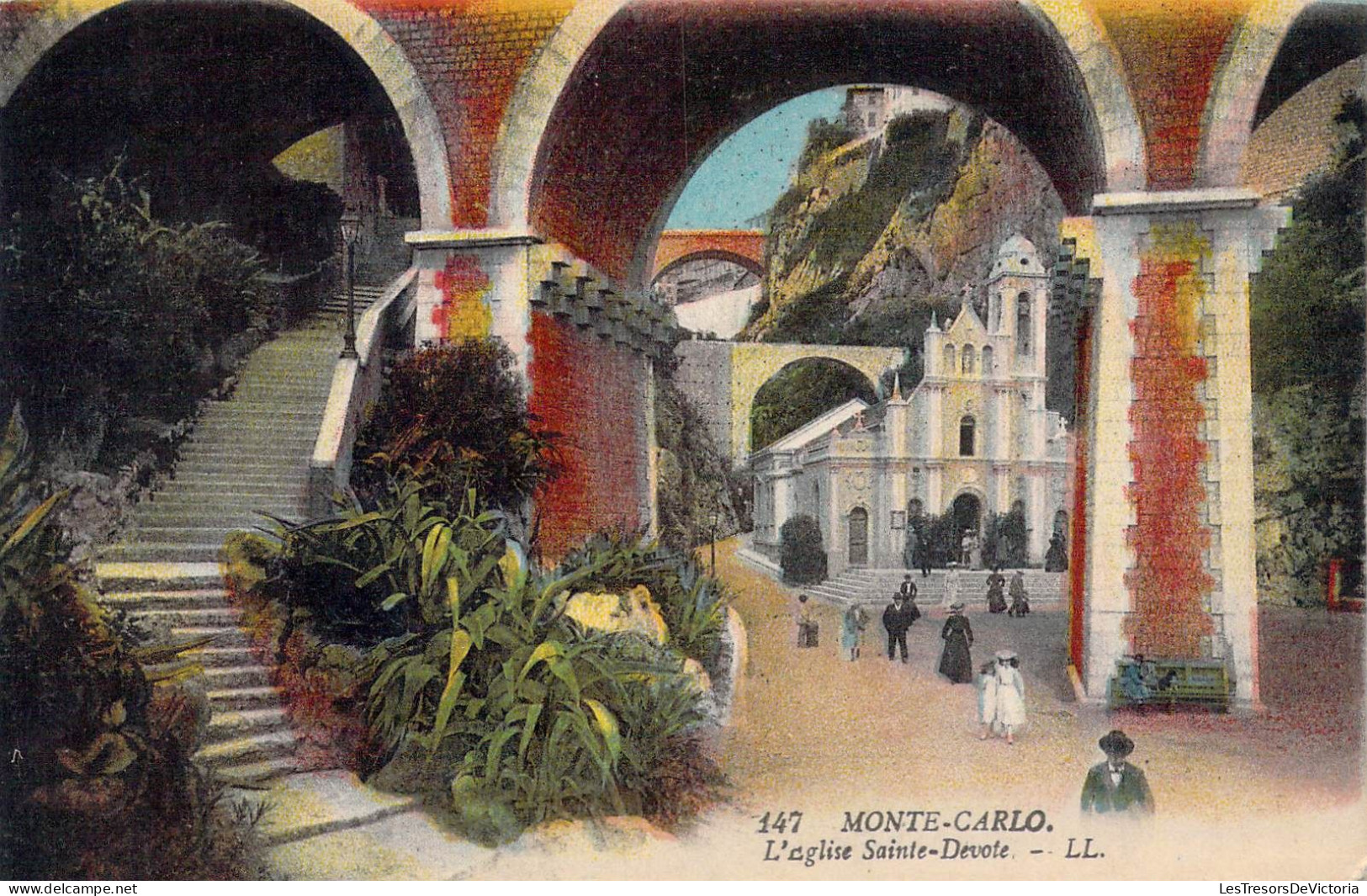 MONACO - Monte-Carlo - L'Eglise Sainte-Dévote - Carte Postale Ancienne - Monte-Carlo