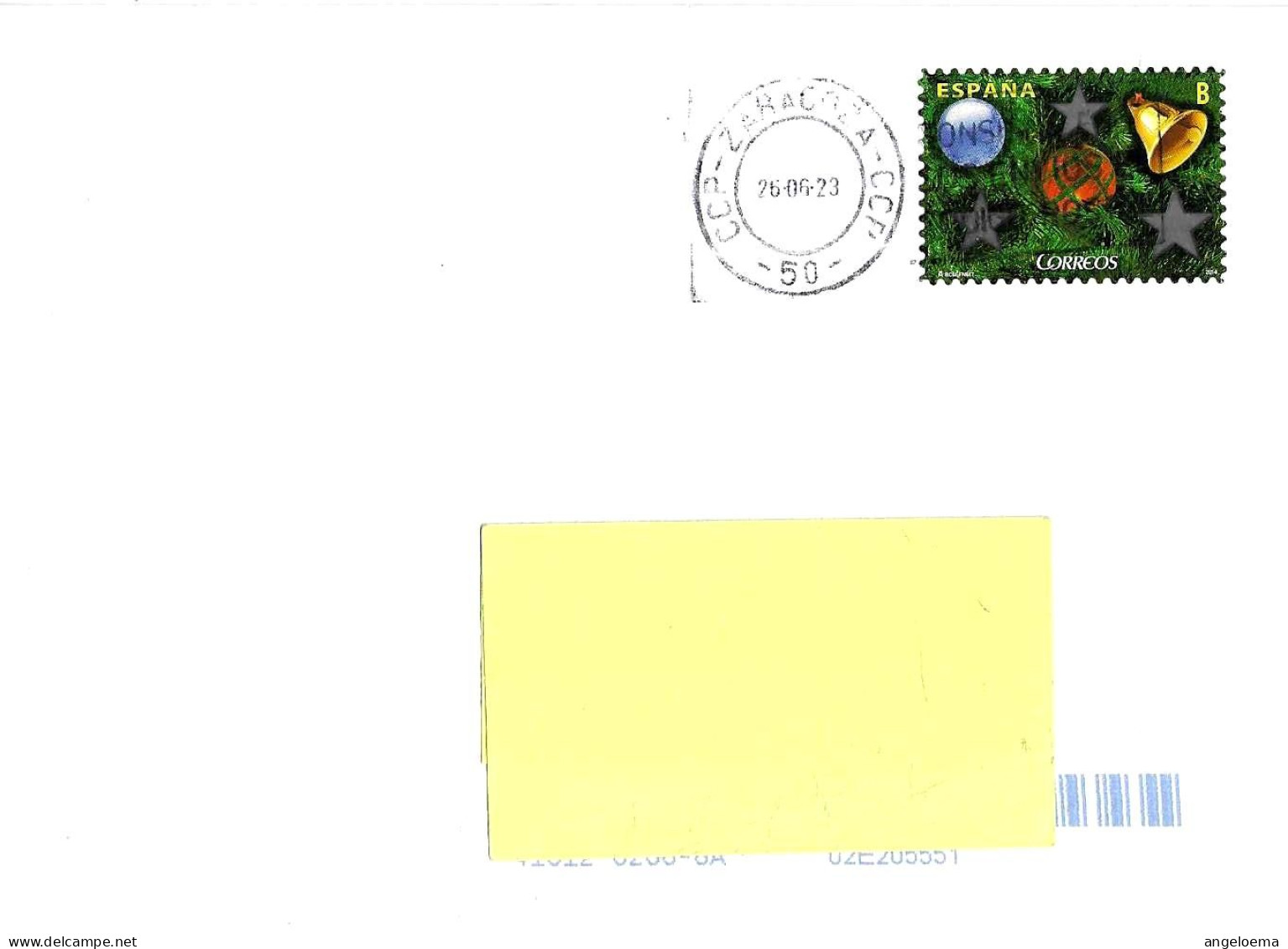 SPAGNA ESPANA -  2023 Lettera Per Italia Con Francobollo Singolo 2014 Natale - 10646 - Storia Postale