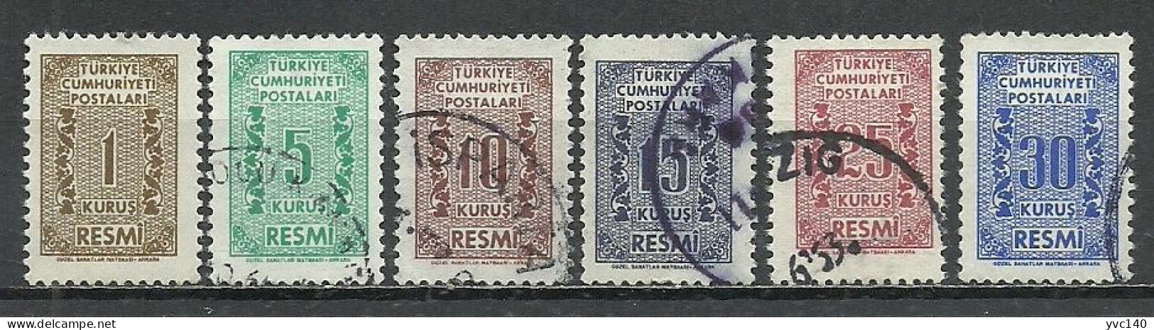 Turkey; 1962 Official Stamps (Complete Set) - Francobolli Di Servizio