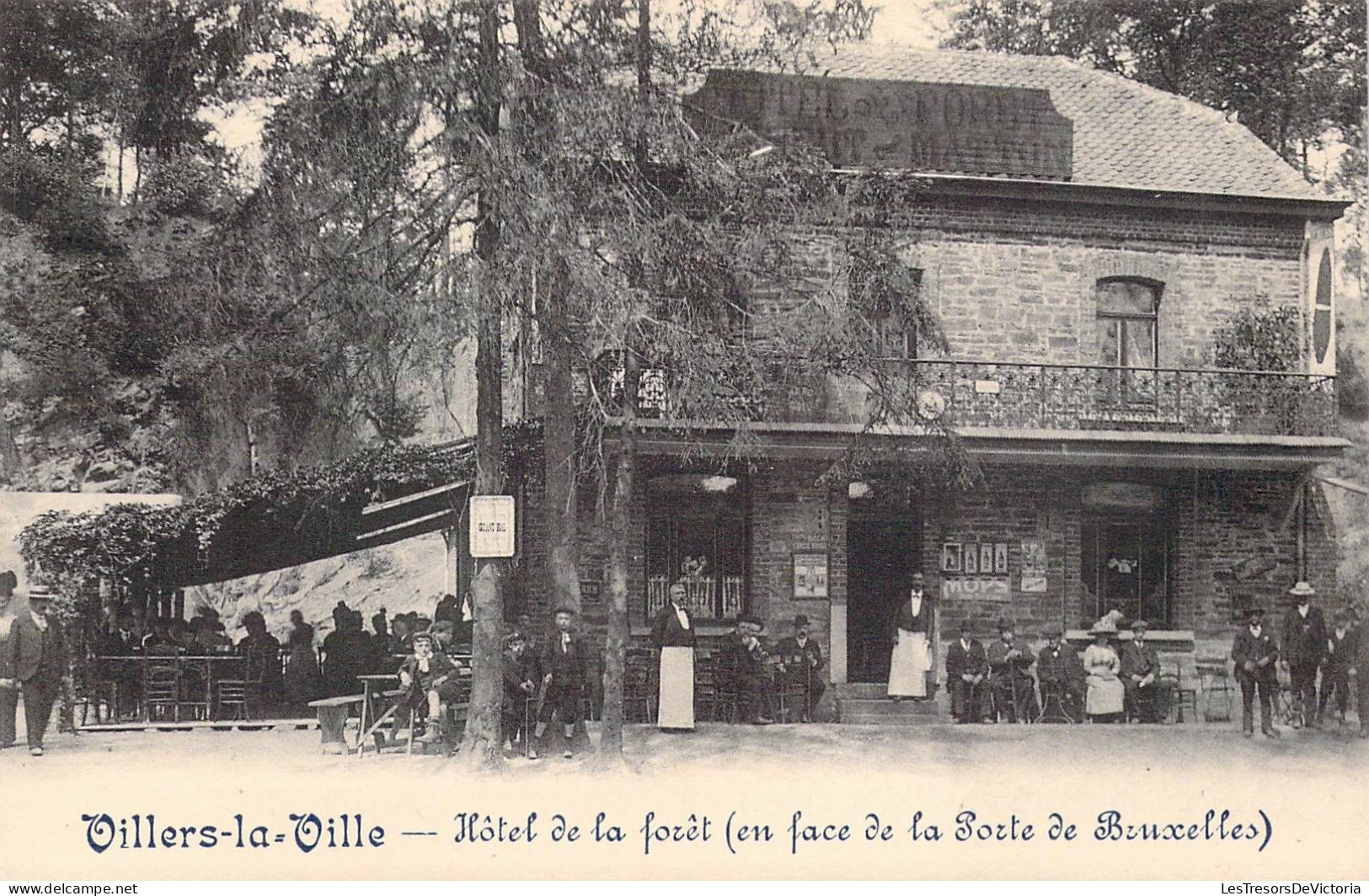 BELGIQUE - VILLERS LA VILLE - Hôtel De La Forêt En Face De La Porte De Bruxelles - Carte Postale Ancienne - Villers-la-Ville