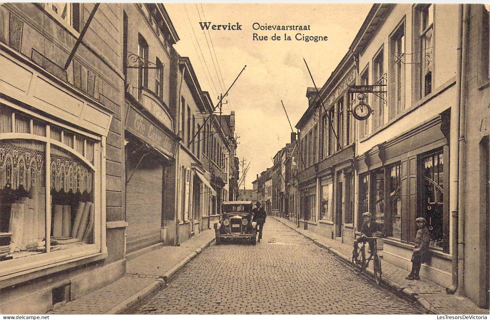 BELGIQUE - WERVICK - Rue De La Cigogne - Carte Postale Ancienne - Wervik