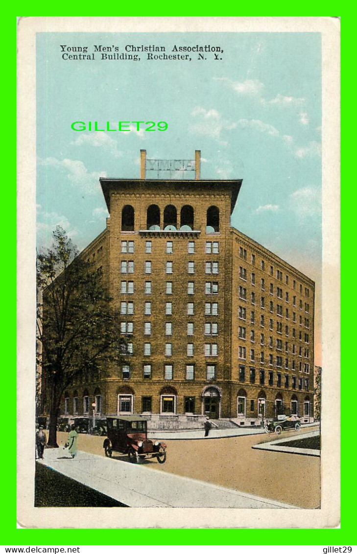 ROCHESTER, NY - YOUNG MEN'S CHRISTIAN ASSOCIATION CENTRAL BUILDING - ANIMATED WITH OLD CARS - - Rochester