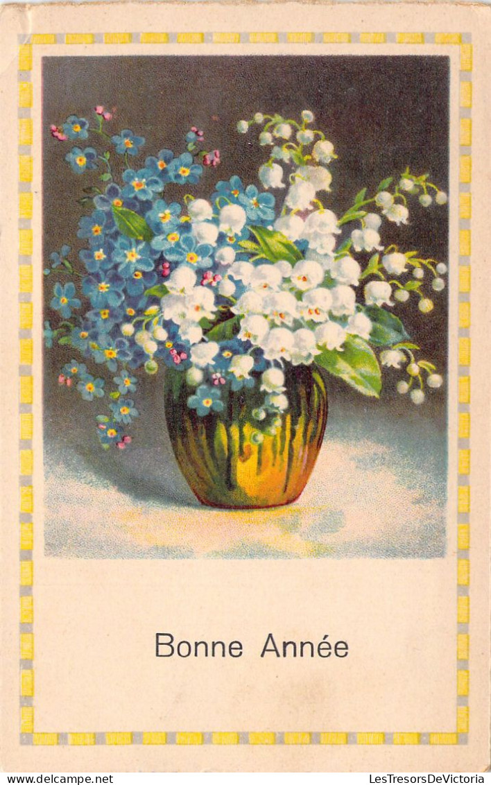 FLEURS - Myosotis Et Muguet - Bonne Année - Carte Postale Ancienne - Blumen