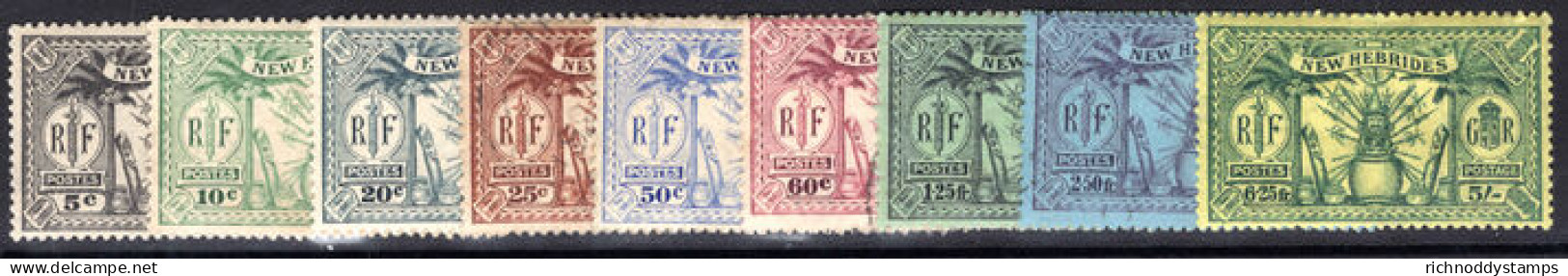 New Hebrides 1925 Set Mixed Mint And Used. - Neufs