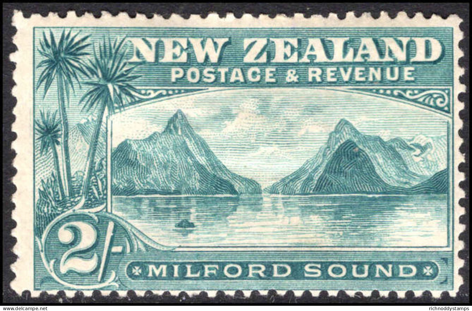 New Zealand 1899-1903 2s Grey-green Lightly Mounted Mint. - Ungebraucht