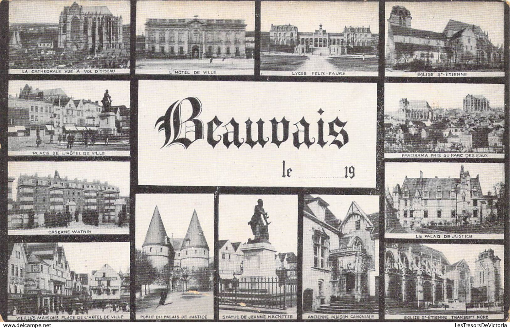 FRANCE - 60 - Beauvais - L'Hôtel De Ville - Caserne Watrin - Lycée Felix-Faure - Carte Postale Ancienne - Beauvais