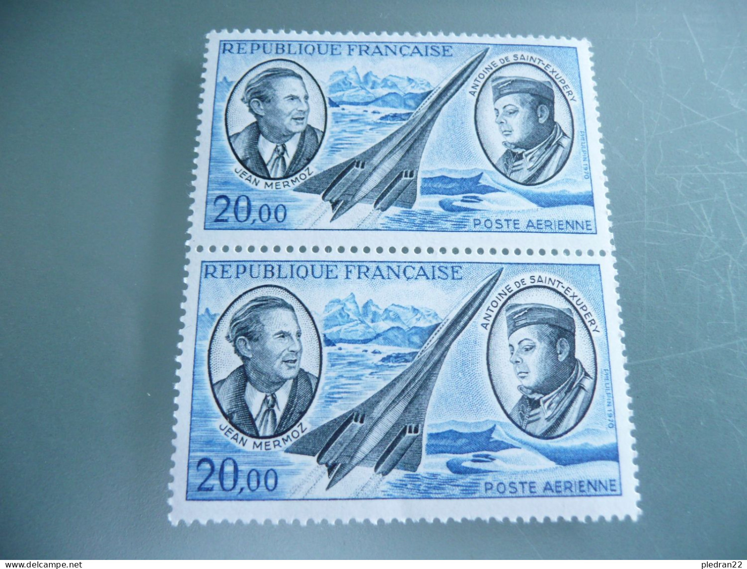 PHILATELIE 2 TIMBRES NEUF POSTE AERIENNE JEAN MERMOZ ANTOINE De SAINT EXUPERY CONCORDE - Altri & Non Classificati