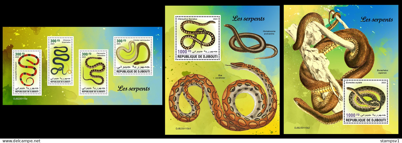 Djibouti  2023 Snakes. (115) OFFICIAL ISSUE - Serpents