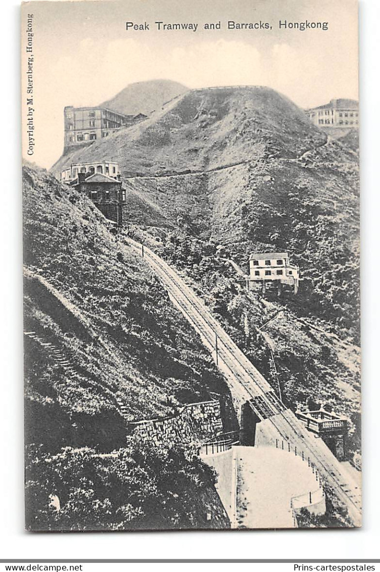 CPA Chine Hongkong Peak Tramway And Barracks Hongkong - Cina (Hong Kong)