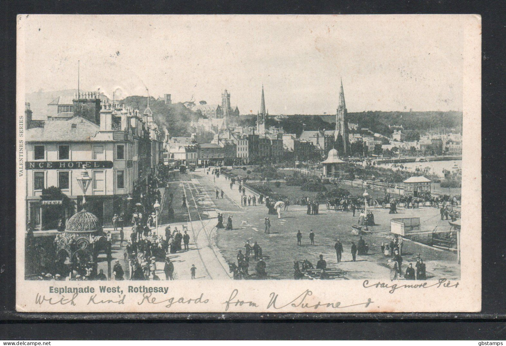 Esplanade West Rothesay Isle Of Bute Early 1902 Undivided Back Posted Card See Scans Post Free Within UK - Bute