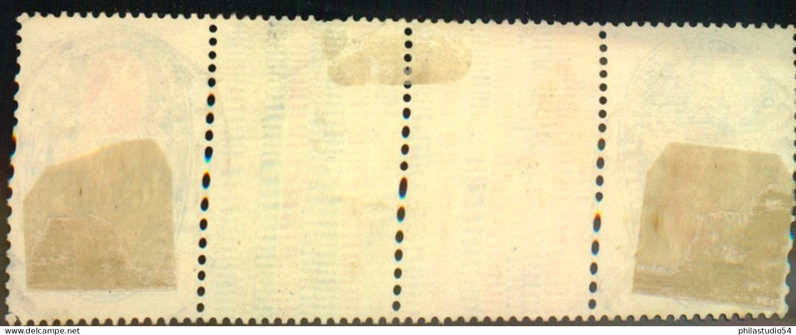 1929, NOTHILFE. Kehrzusammendruck Mit Strichelleiste Gestempelt.- Michel KZ 13 (150,-) - Zusammendrucke