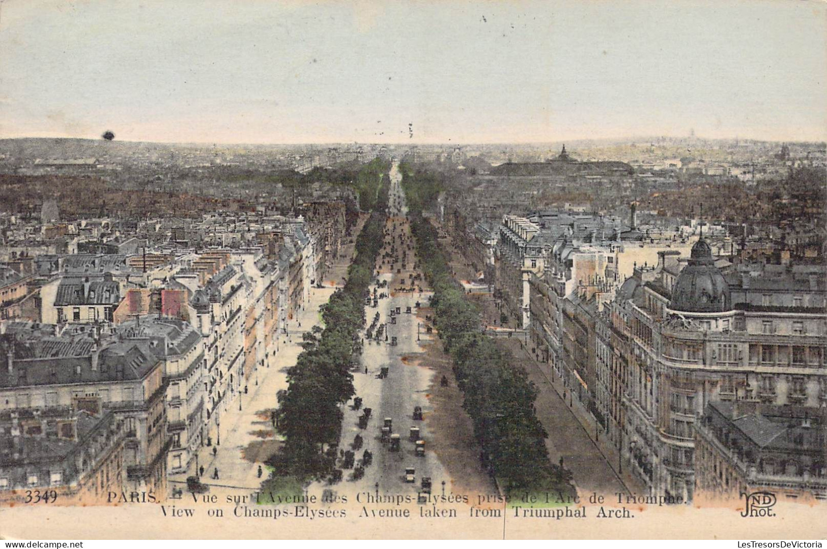 FRANCE - 75 - Paris -Vue Sur L'Avenue Des Champs-Elysées Prise De L'Arc De Triomphe - Carte Postale Ancienne - Autres & Non Classés