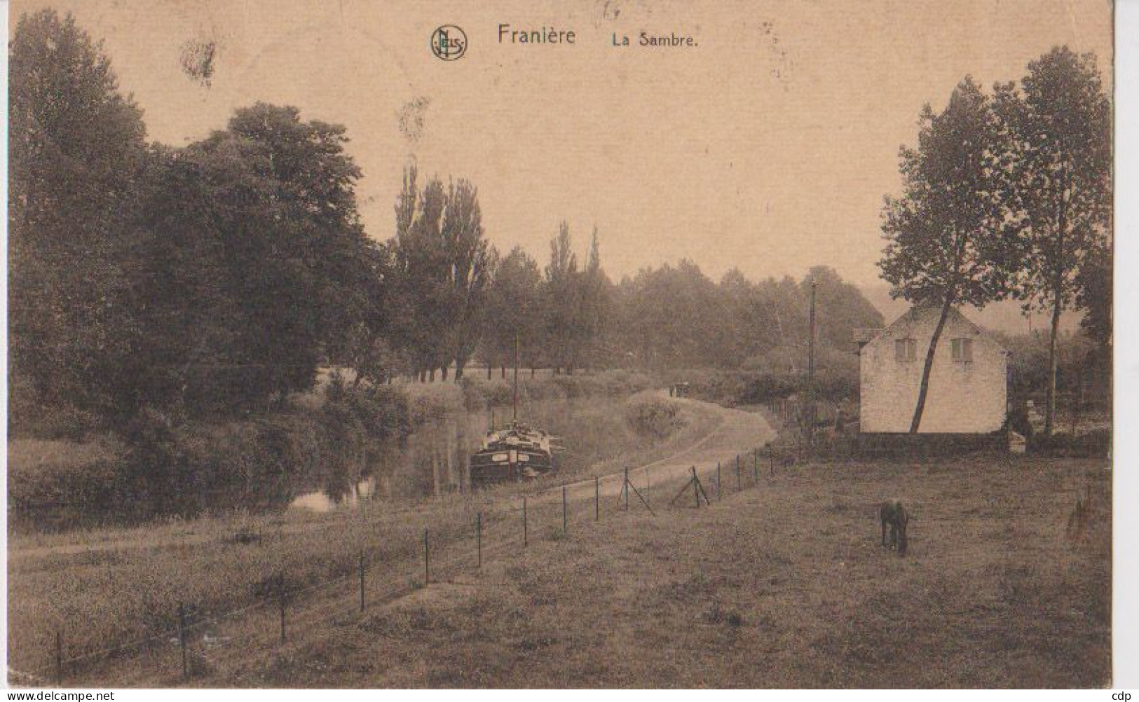 Cpa Franière  Bateau  1921 - Floreffe