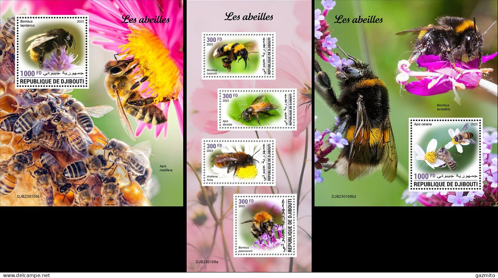 Djibouti 2023, Animals, Bees, 4val In BF +2BF - Abeilles