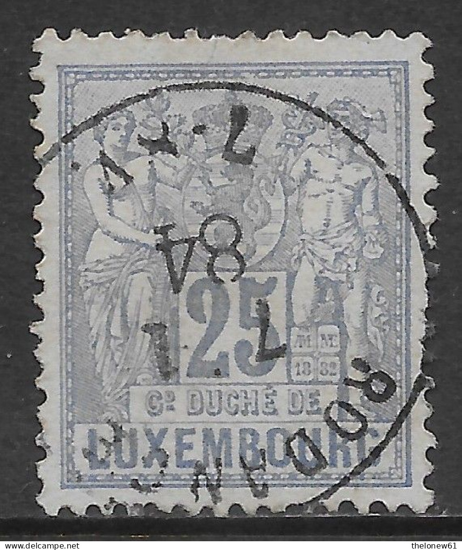 Lussemburgo Luxembourg 1882 Definitive 25c Mi N.52 US - 1882 Allegory
