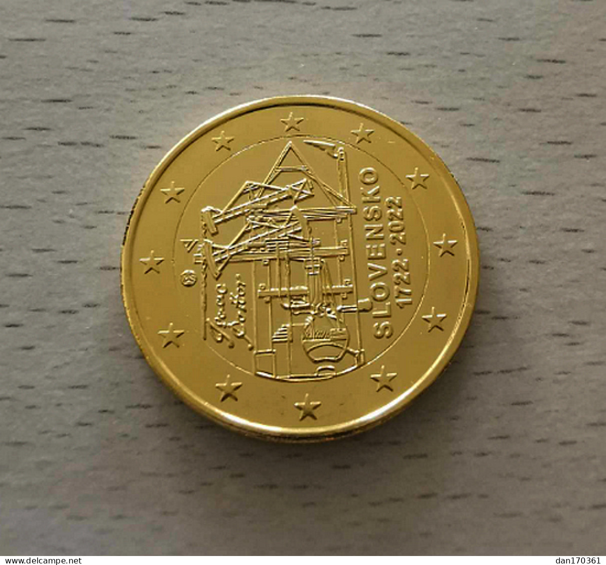 SLOVAQUIE 2022 - MACHINE A VAPEUR - 2 EUROS COMMEMORATIVE - PLAQUE OR - VERGOLDET - Slovakia