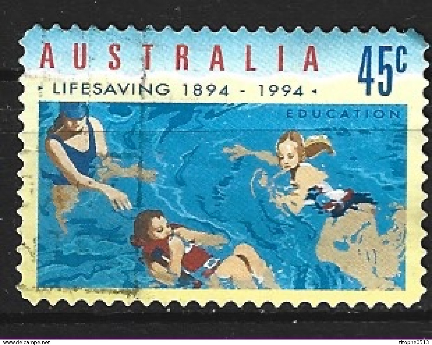 AUSTRALIE. N°1348 Oblitéré De 1994. Sauvetage En Bord De Mer. - First Aid