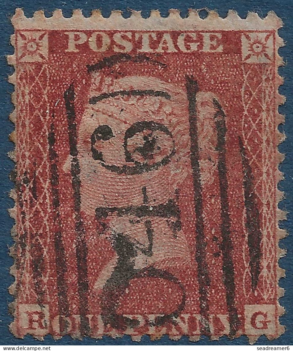 Grande Bretagne N°14 1 Pence Rouge Brun (Position RG) Oblitéré GC O46 TTB - Gebraucht