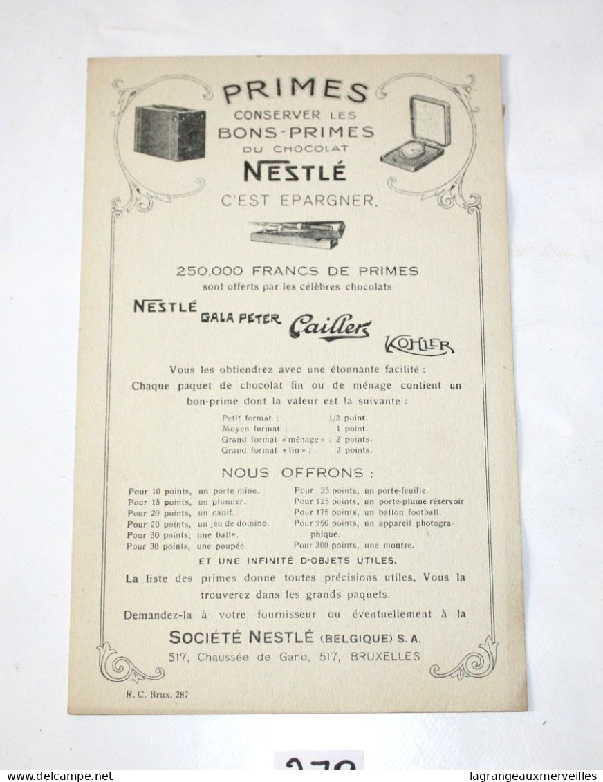 C279 Ancien Buvard - 1930 - Nestlé - Très RARE - Les Fables De Nestlé - Cadet Roussel - N