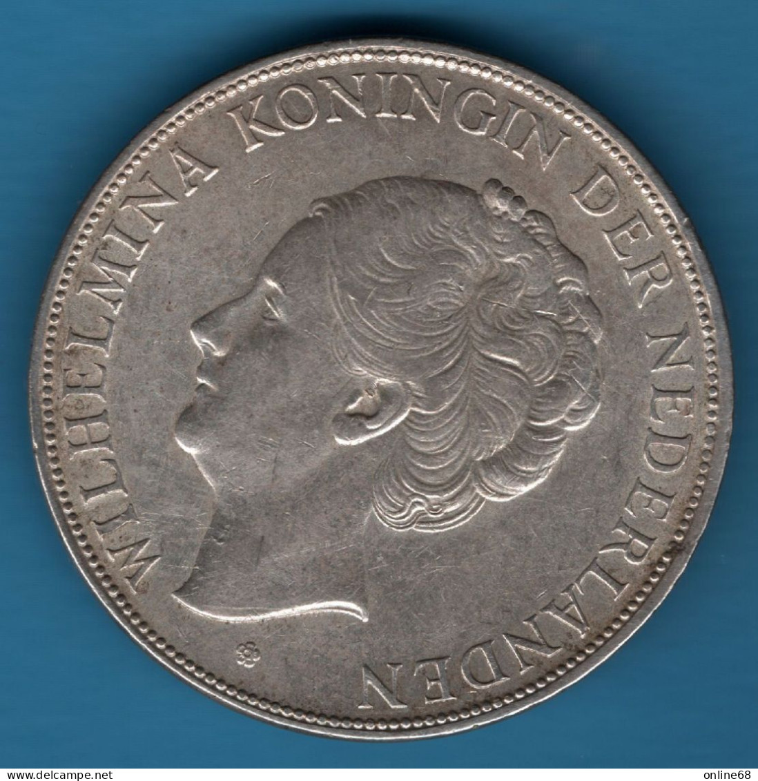 NEDERLAND Netherlands 2 ½ GULDEN 1931 KM# 165 Argent 720‰ Silver WILHELMINA KONINGIN DER NEDERLANDEN - 2 1/2 Florín Holandés (Gulden)