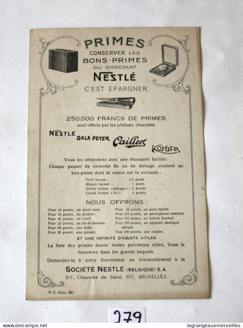 C279 Ancien Buvard - 1930 - Nestlé - Très RARE - Les Fables De Nestlé - La Bonne Aventure - N