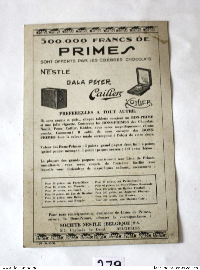 C279 Ancien Buvard - 1930 - Nestlé - Très RARE - Les Fables De Nestlé - Le Renard Et La Cigogne - N