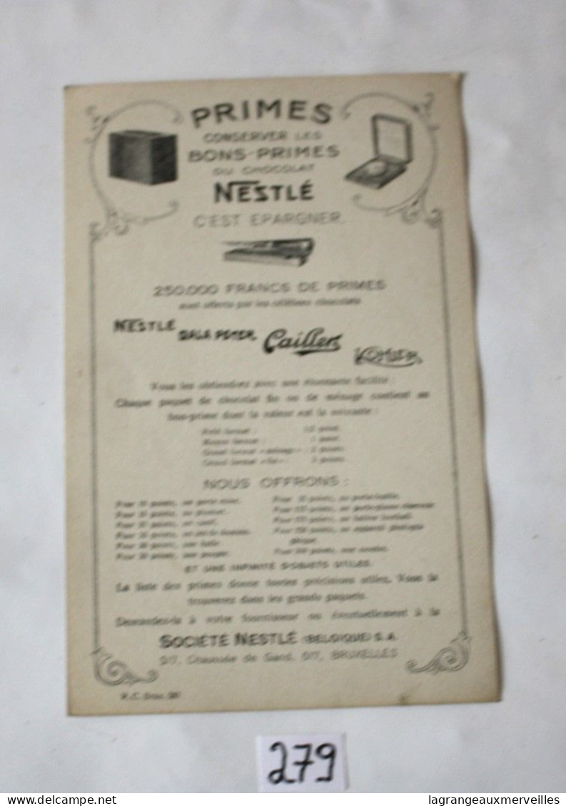 C279 Ancien Buvard - 1930 - Nestlé - Très RARE - Les Fables De Nestlé - Au Clair De La Lune - N