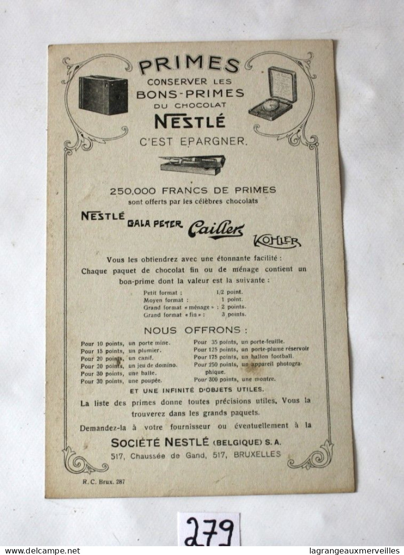 C279 Ancien Buvard - 1930 - Nestlé - Très RARE - Les Fables De Nestlé - Bob L'explorateur - N