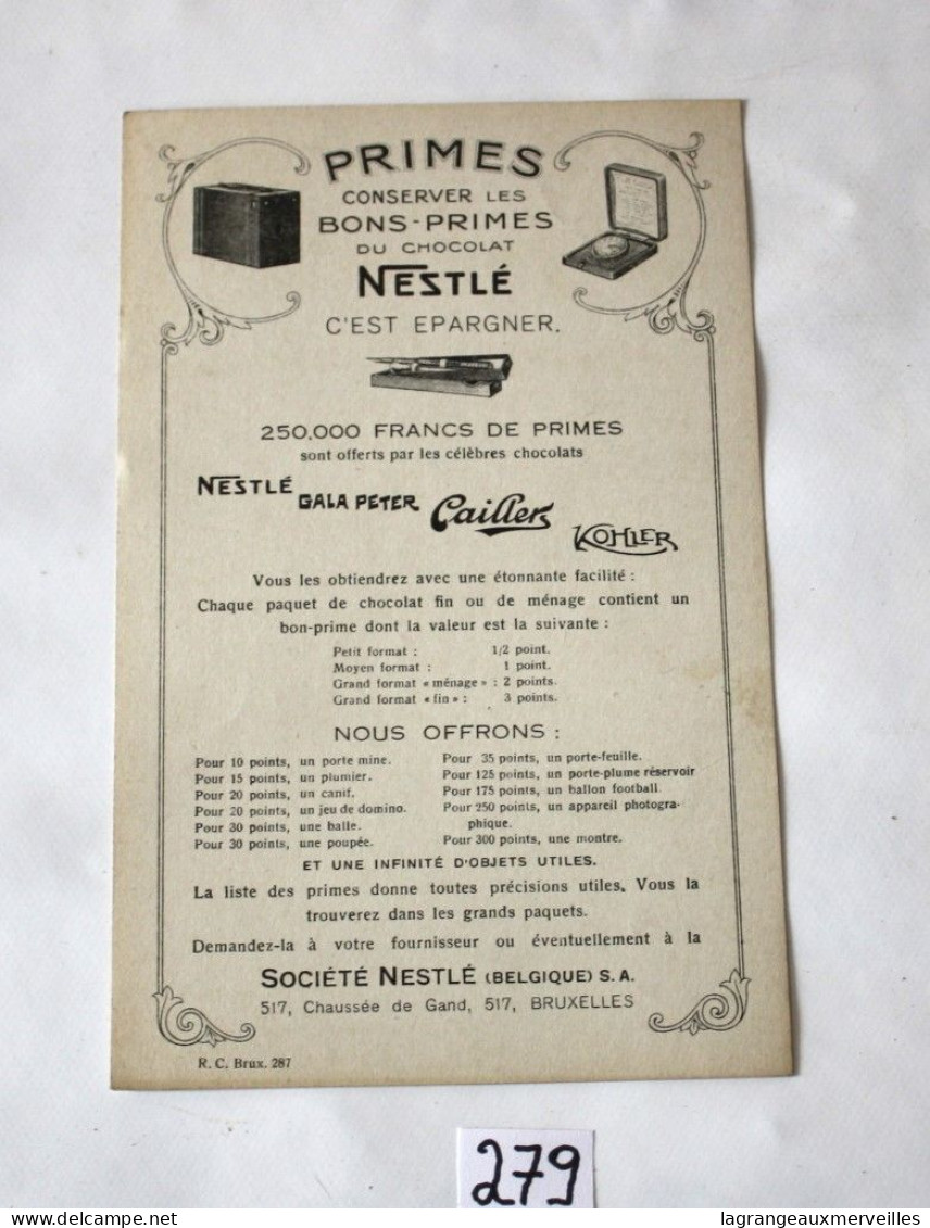 C279 Ancien Buvard - 1930 - Nestlé - Très RARE - Les Fables De Nestlé - Le Rat Des Villes Et Le Rat Des Champs - N