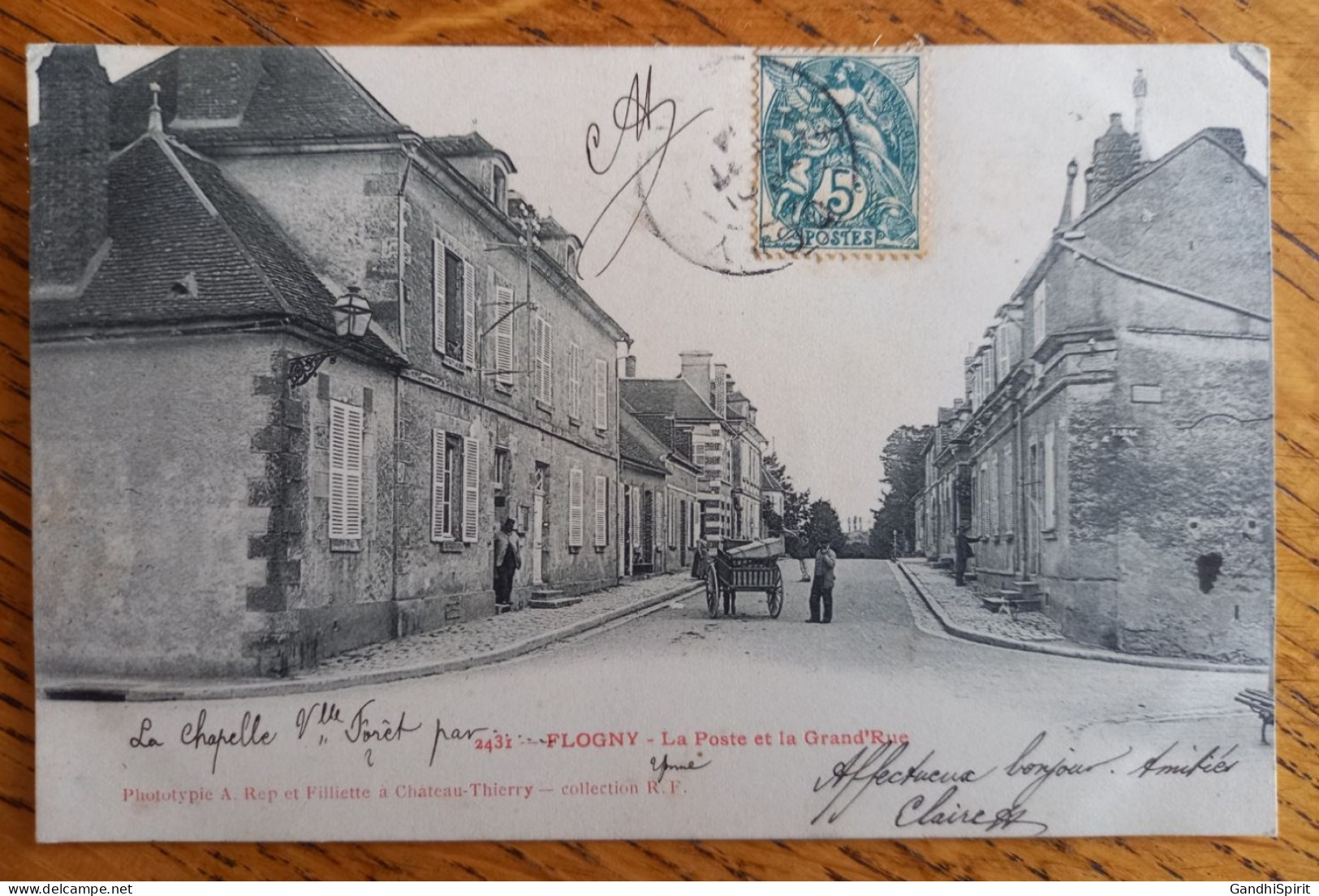 Carte Pionnière - Flogny La Chapelle - La Poste Et La Grand'Rue - Flogny La Chapelle