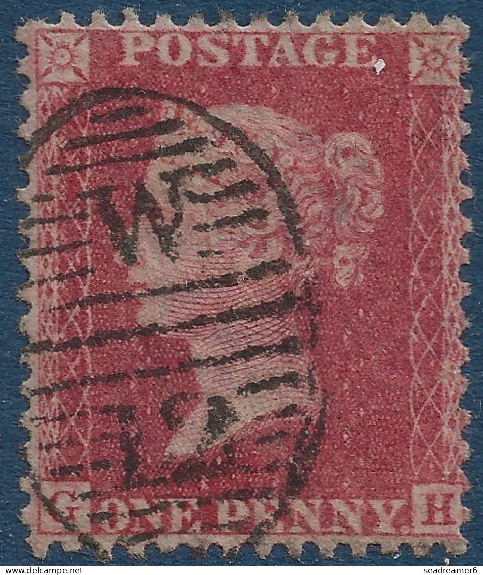 Grande Bretagne N°14 1 Pence Rouge (Position GH) Oblitération Dite Little Spoon " W/12 " SUPERBE - Used Stamps