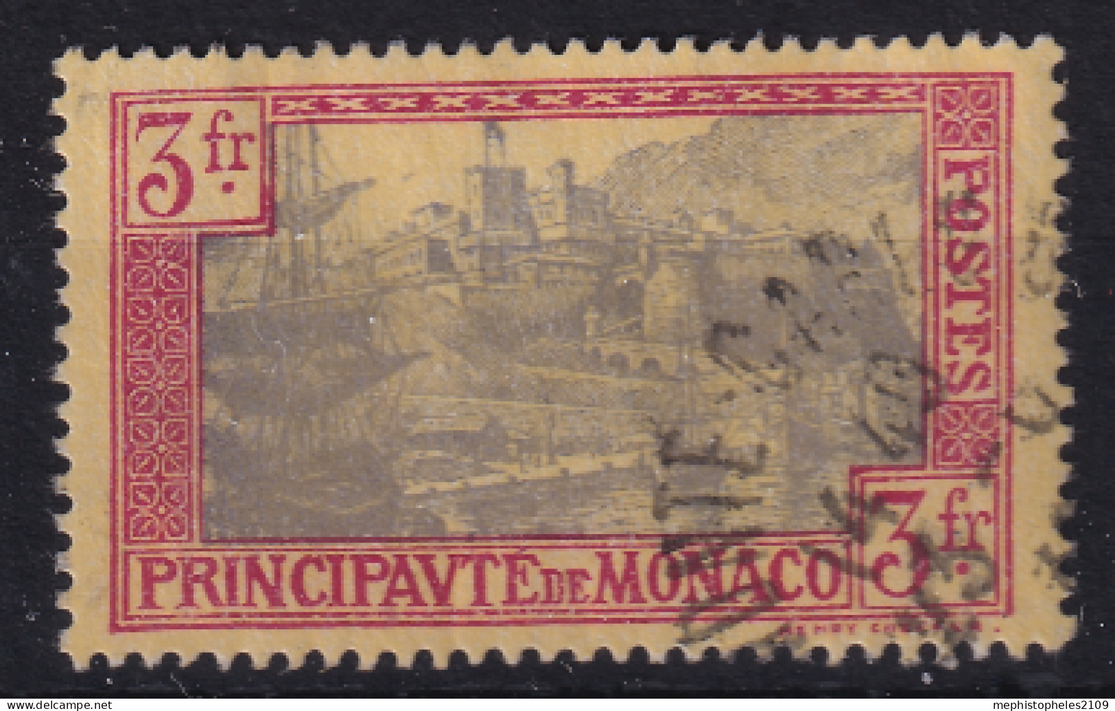 MONACO 1927 - Canceled - Sc# 90 - Used Stamps