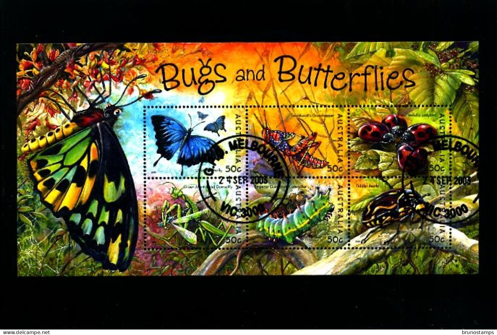 AUSTRALIA - 2003  BUGS AND BUTTERFLIES  MS   FINE USED - Blocks & Sheetlets