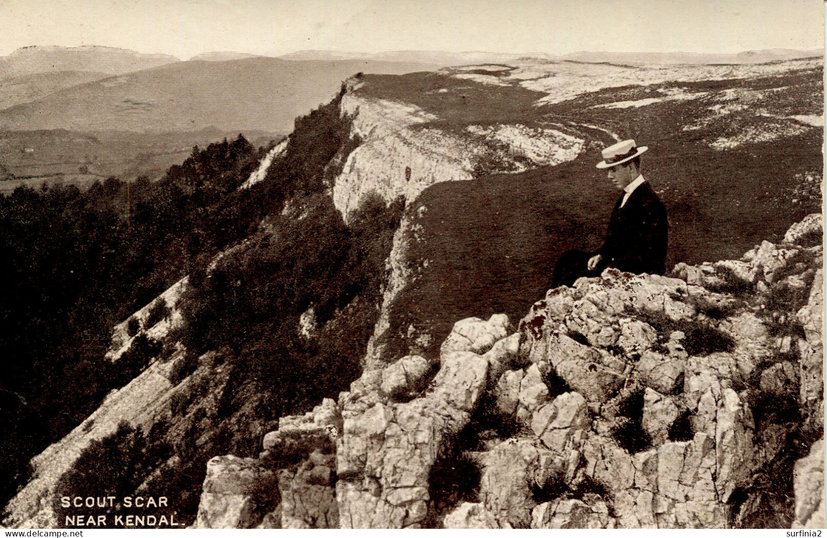 CUMBRIA - KENDAL - SCOUT SCAR  RP Cu1420 - Kendal