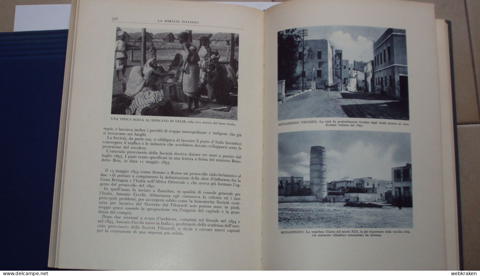 L'AFRICA ORIENTALE COLONIE ILLUSTRAZIONE STORICO GEOGRAFICA ED. 1936 MONDADORI COPERTINA BLU - Alte Bücher