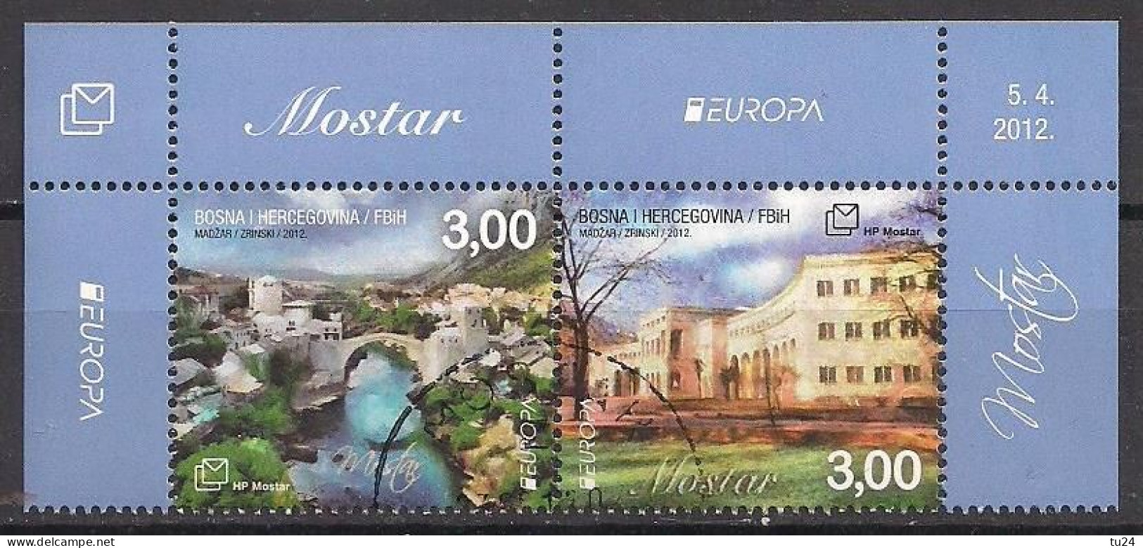 Bosnien U. Herzegowina Croat. / Bosnia (2012)  Mi.Nr.  337 + 338  Gest. / Used  (2fl12)  EUROPA -Paar / Pair - 2012