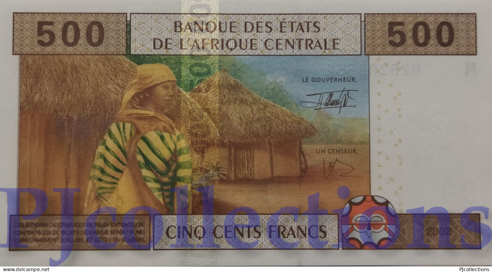 CENTRAL AFRICAN STATES 500 FRANCS 2002 PICK 306Ma UNC - Centraal-Afrikaanse Republiek