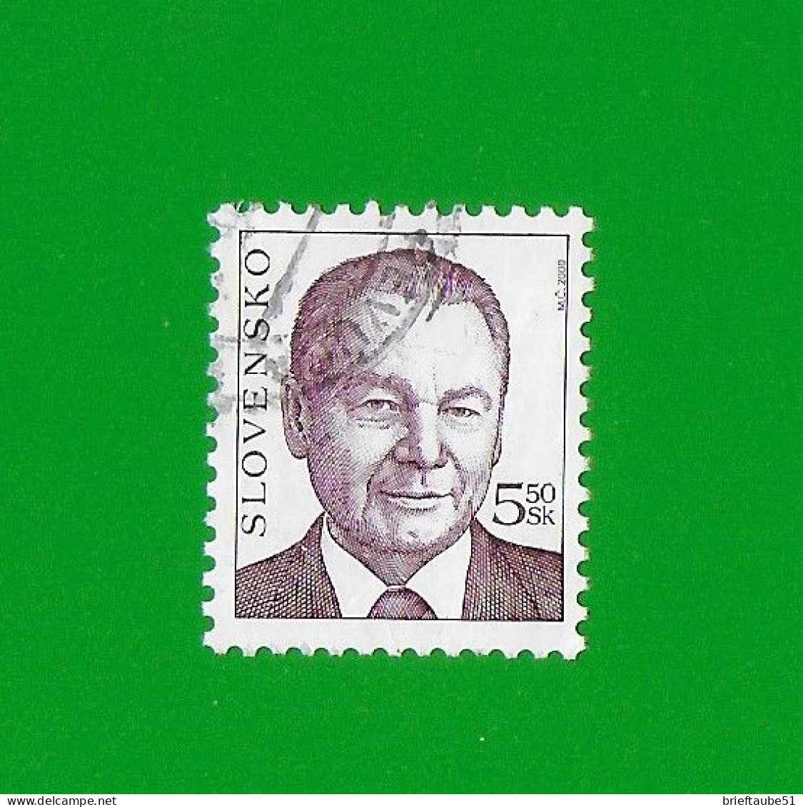 SLOVAKIA REPUBLIC 2000 Gestempelt°Used/Bedarf  MiNr. 371 #  "FREIMARKE # Präsident" - Oblitérés