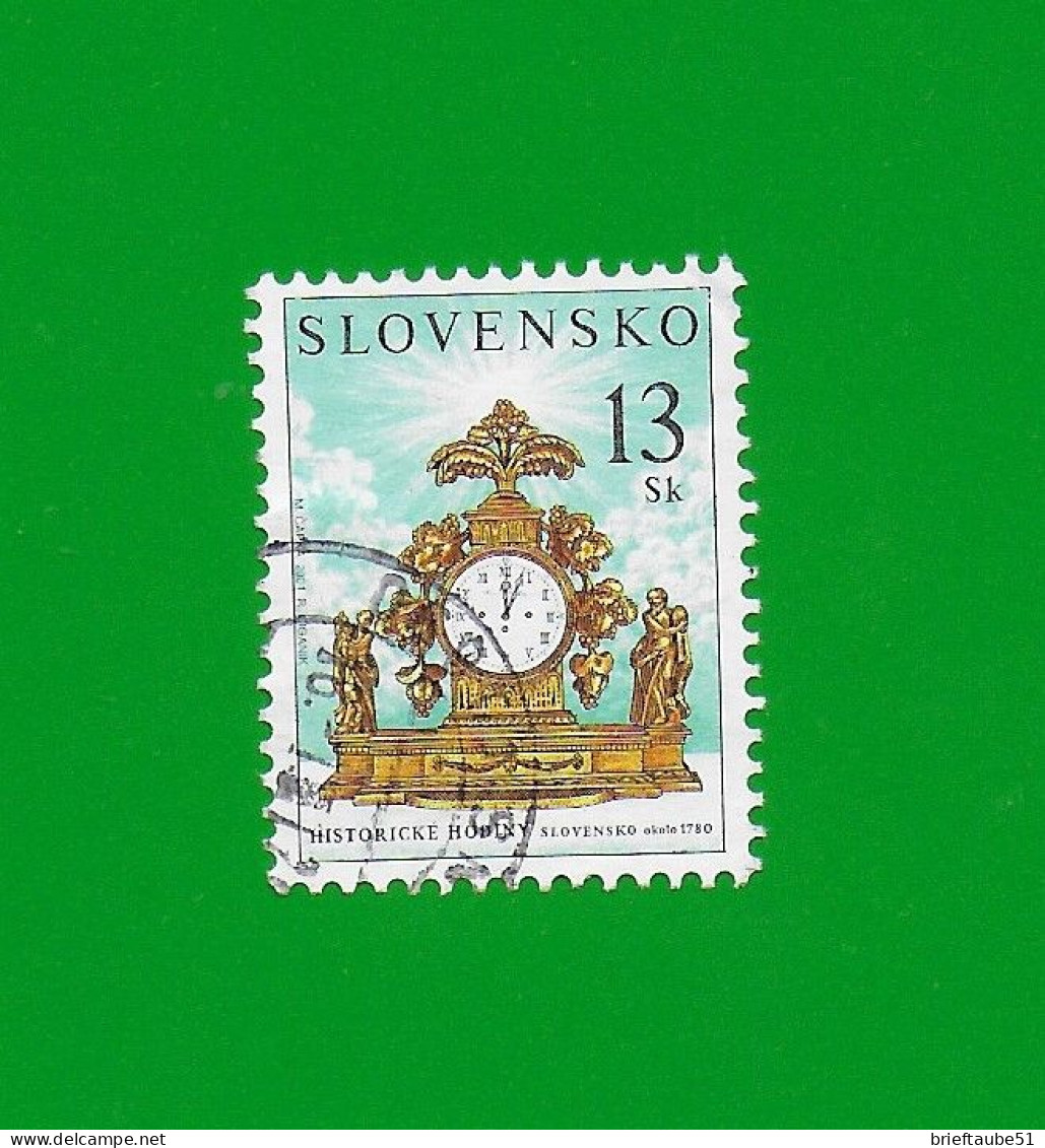 SLOVAKIA REPUBLIC 2001 Gestempelt°Used/Bedarf  MiNr. 385 #  "Kaminuhr" - Gebruikt