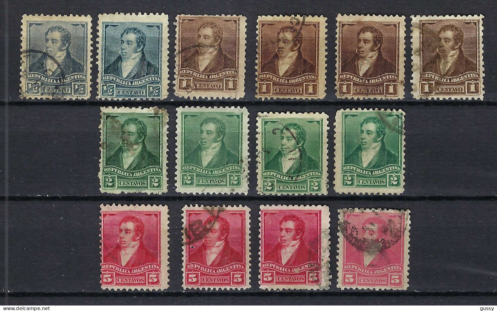 ARGENTINE Ca.1892-98: Lot D'obl. - Used Stamps