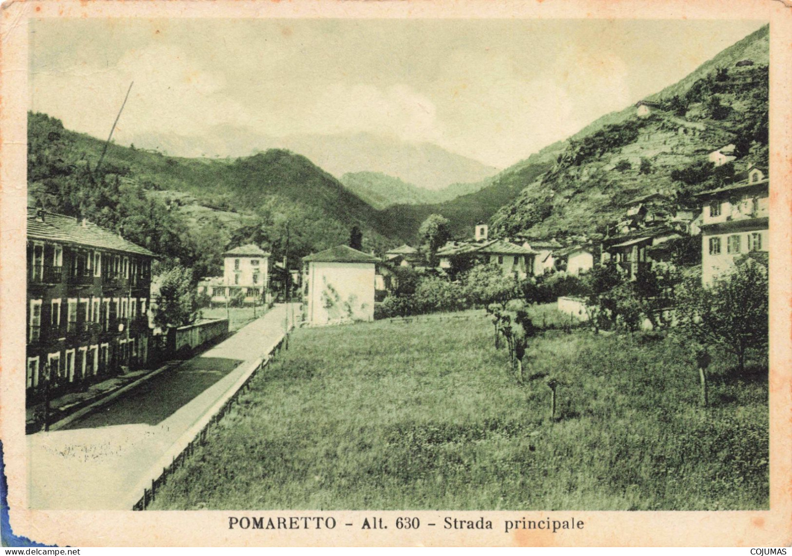 ITALIE - S18849 - Pomaretto - Strada Principale - 15x10 Cm - Andere Monumente & Gebäude