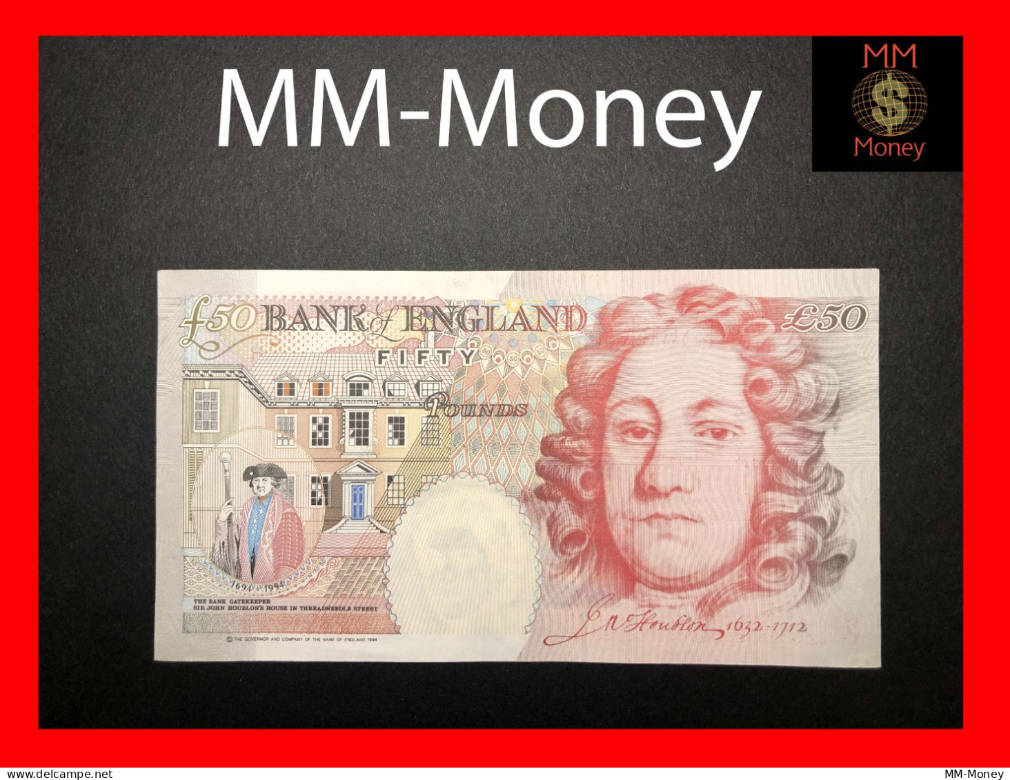 United Kingdom - England - Great Britain  50 £  1994  P. 388    "sig. M. Lowther"    AUNC - 50 Pond