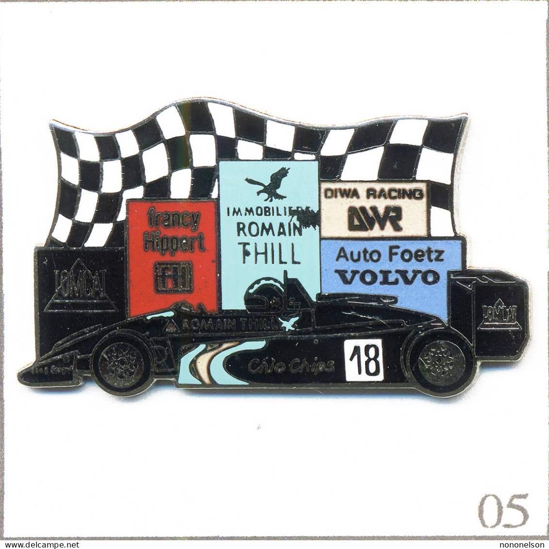 Pin's Automobile - Formule 3 / Team Romain Thill - Voiture N° 18. Estampillé Deha Diffusion. EGF. T968-05 - F1