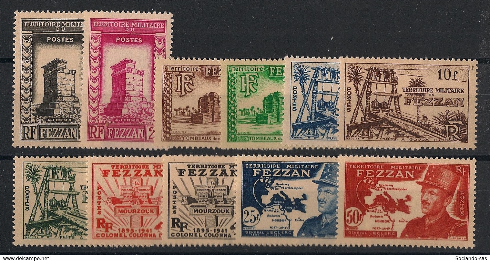 FEZZAN - 1949 - N°Yv. 43 à 53 - Série Complète - Neuf Luxe ** / MNH / Postfrisch - Unused Stamps