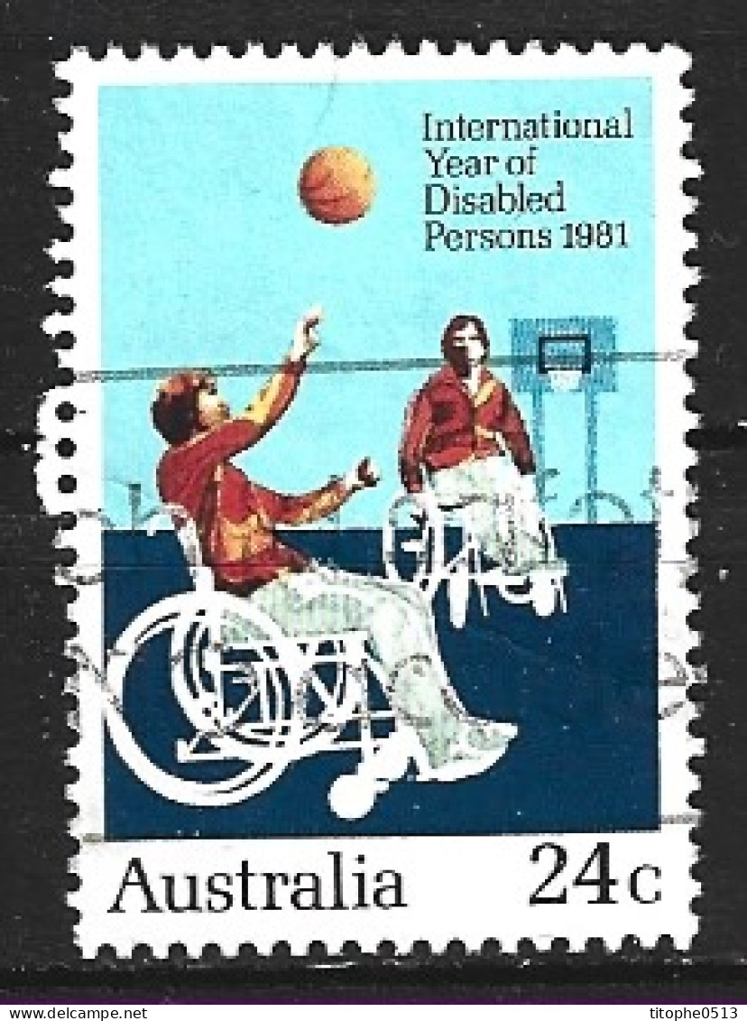 AUSTRALIE. N°746 De 1981 Oblitéré. Basket Pour Handicapés. - Sport Voor Mindervaliden