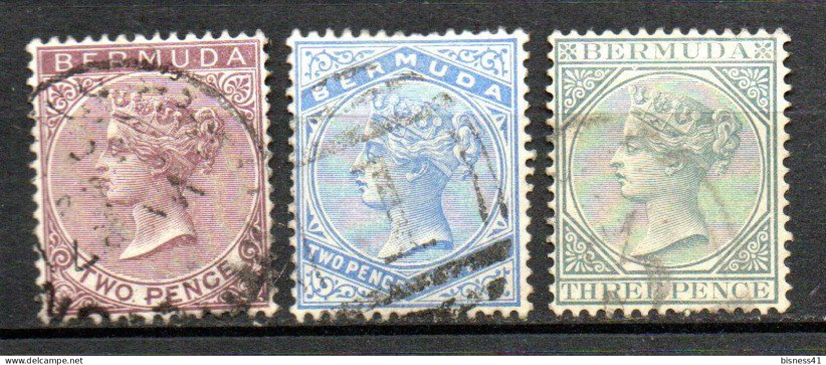 Col33 Colonie Britannique Amérique Nord Bermudes 1884 N° 20 à 22 Oblitéré Cote : 15,50€ - Bermuda