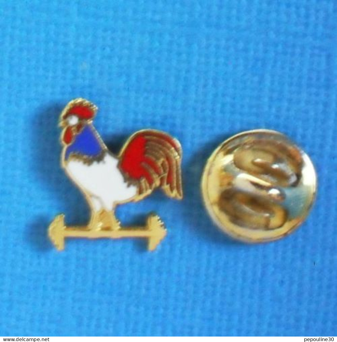 1 PIN'S //  ** COQ TRICOLORE / HALTÉROPHILIE / FRANCE ** - Pesistica