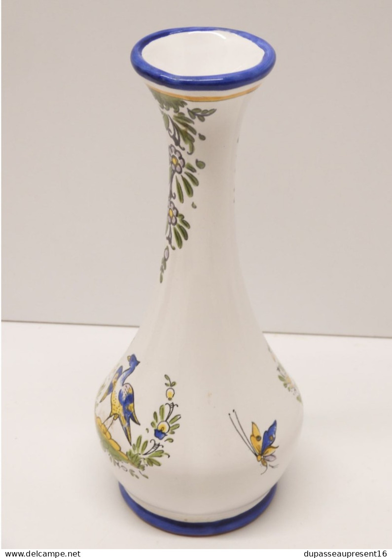 -JOLI ANCIEN VASE CERAMIQUE FAIENCERIE D'ART D'ANGOULEME LE RENOLEAU OISEAU   E - Angoulême/Le Renoleau (FRA)