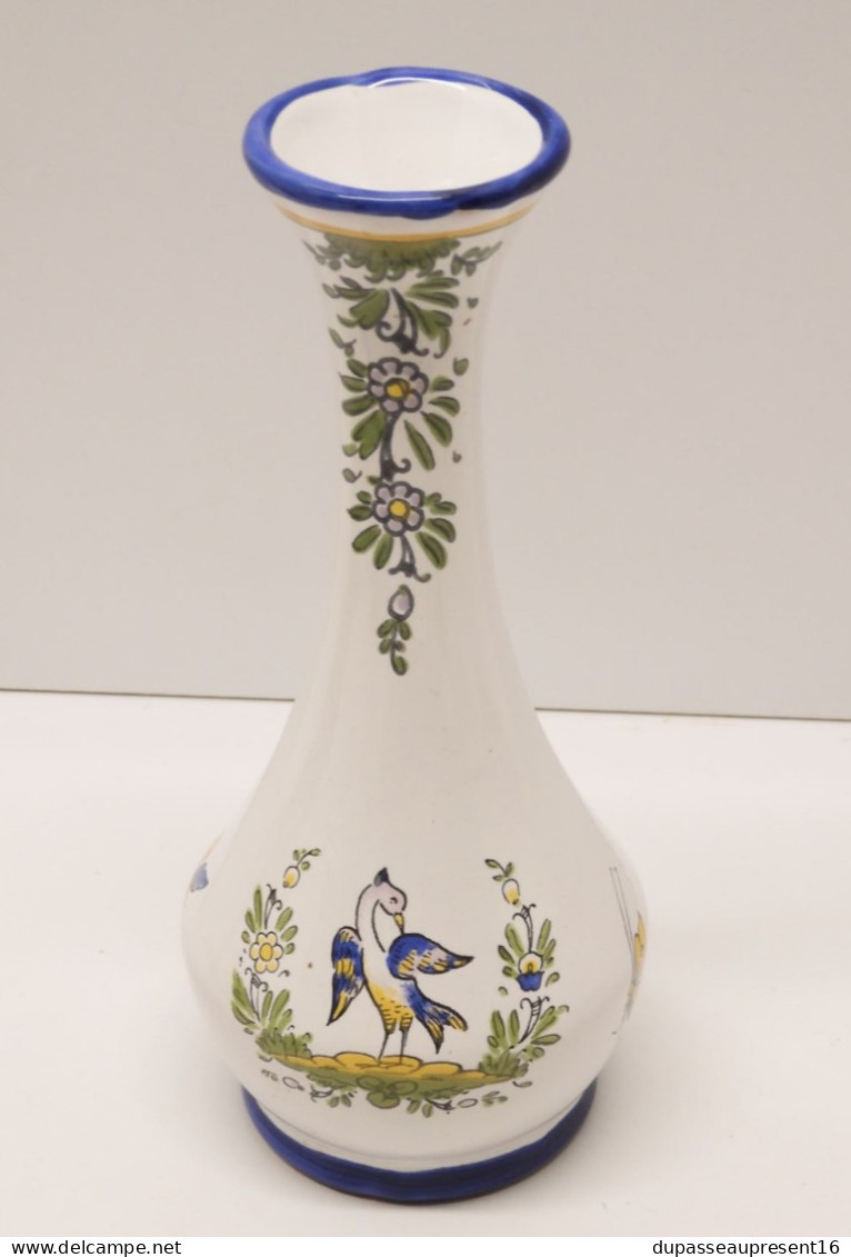 -JOLI ANCIEN VASE CERAMIQUE FAIENCERIE D'ART D'ANGOULEME LE RENOLEAU OISEAU   E - Angoulême/Le Renoleau (FRA)